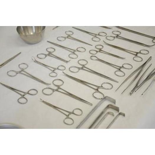 Used BOX OF BASIC SURGICAL INSTRUMENTS