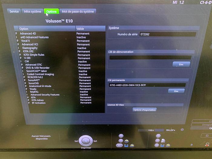 D'occasion ECHOGRAPHE GENERAL ELECTRIC VOLUSON E10