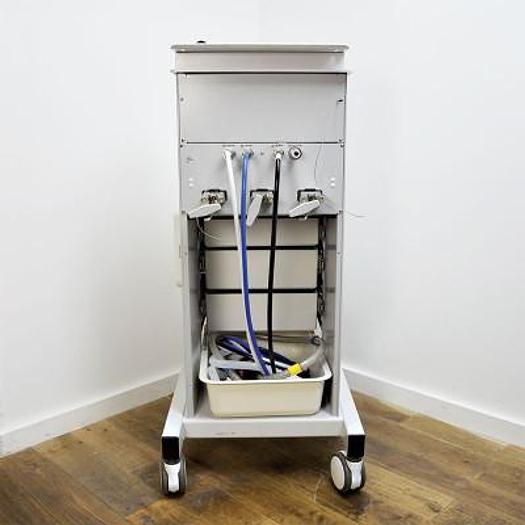 Used DATEX OHMEDA AESTIVA 5 ANESTHESIA CART WITH ISOFLURANE TANK OHMEDA ISOTEC 5