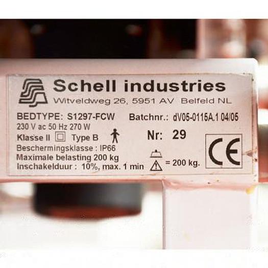 Used SCHELL INDUSTRIES HEALTHCARE BED WITH JW KOCH PLANO TABLE