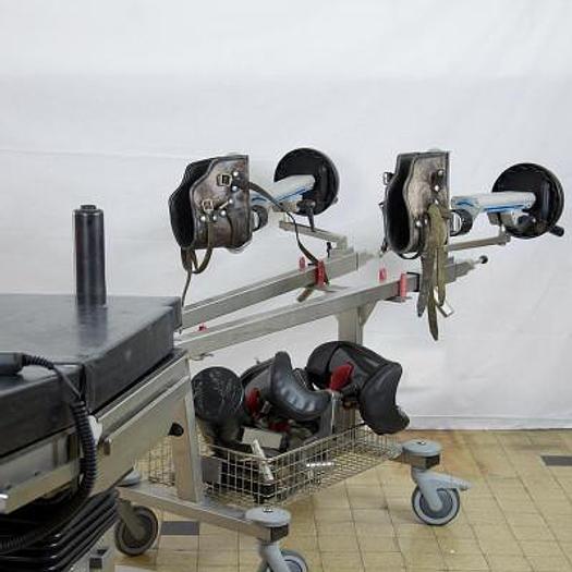 Used ALM 6090 ELECTRIC OPERATING TABLE WITH REMOTE CONTROL, CHARGER AND ORTHOPEDIC EXTENSION