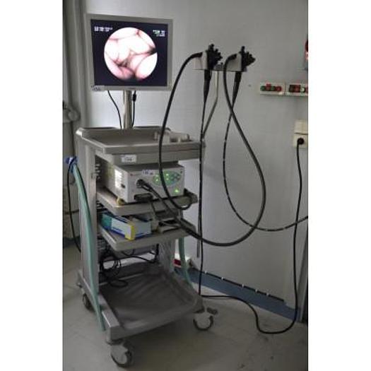 Used FUJINON DIGESTIVE ENDOSCOPY COLUMN WITH FUJINON FLAT PANEL MONITOR 19 CDL1904A