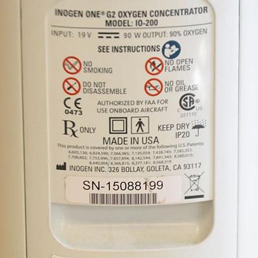 Used INOGEN ONE G2 PORTABLE OXYGEN CONCENTRATOR