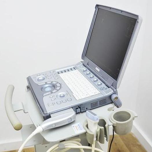 Used LOGIQ -e ELECTRIC GENERAL PORTABLE ECHOGRAPH WITH 3 PROBES