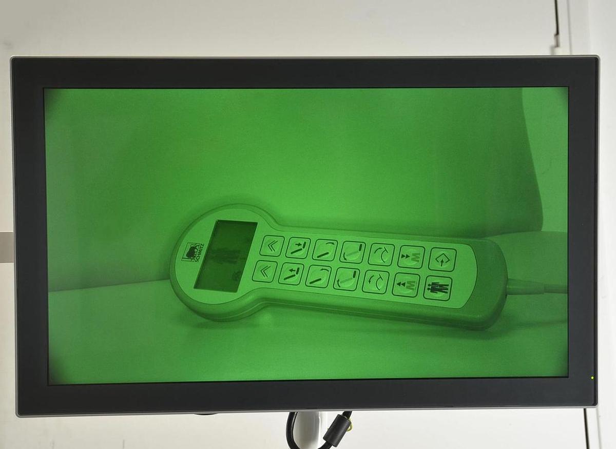 Rénové FAUTEUIL GYNÉCOLOGIQUE SCHMITZ MEDI-MATIC AVEC VIDEO COLPOSCOPE VIDAN INTEGRÉ ET ECRAN