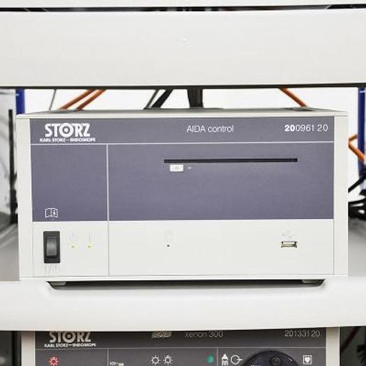 Used KARL STORZ LAPAROSCOPIC SURGERY COLUMN WITH 2 STORZ FLAT-SCREEN MONITORS