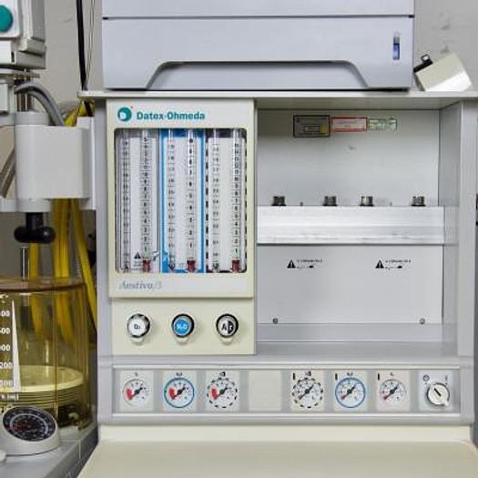 Used GE DATEX-OHMEDA 7100 ANESTHESIA VENTILATOR WITH S/5 MULTIPARAMETER MONITOR
