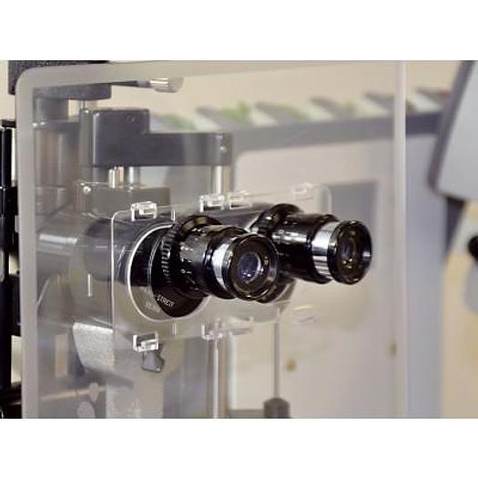 Used HAAG STREIT 900 SLIT LAMP WITH THREE-DIMENSIONAL MOVEMENTS, ON ITS HEIGHT-ADJUSTABLE TABLE