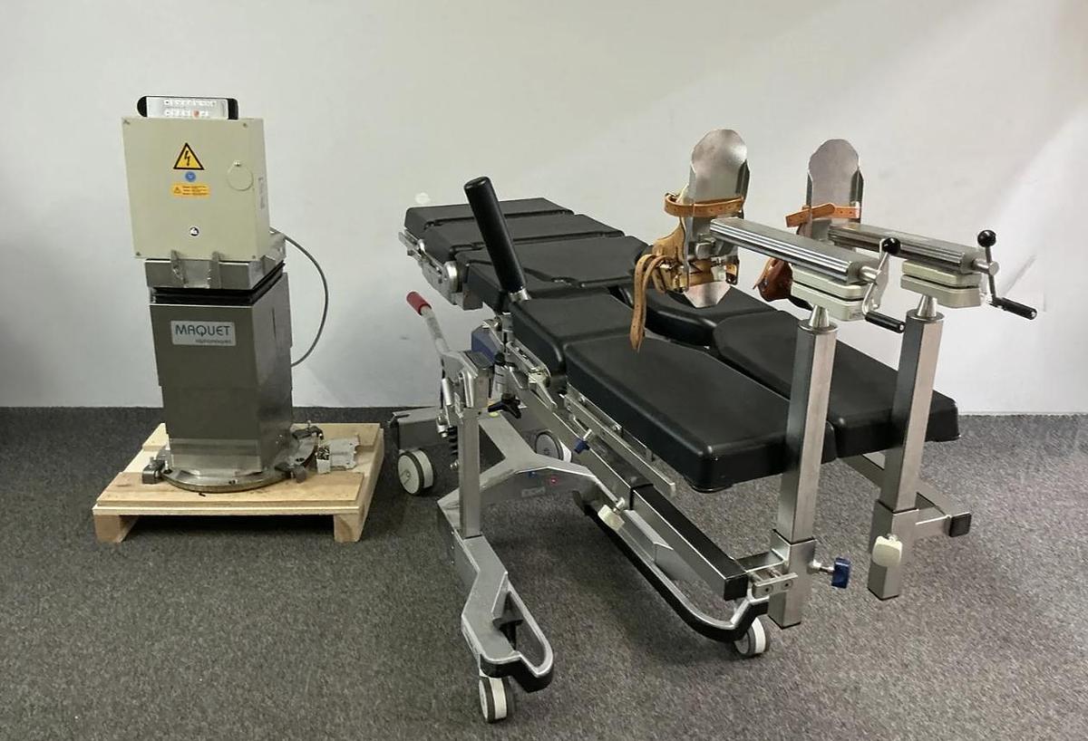 MAQUET OPERATING TABLE WITH ORTHOPEDIC EXTENSION (never used, still in its shipping crate)