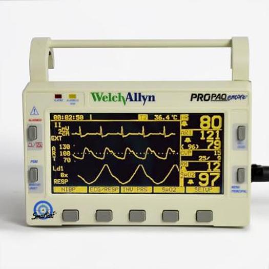 Used WELCH ALLYN PROPAQ ENCORE TRANSPORT MONITOR Model 202 EL