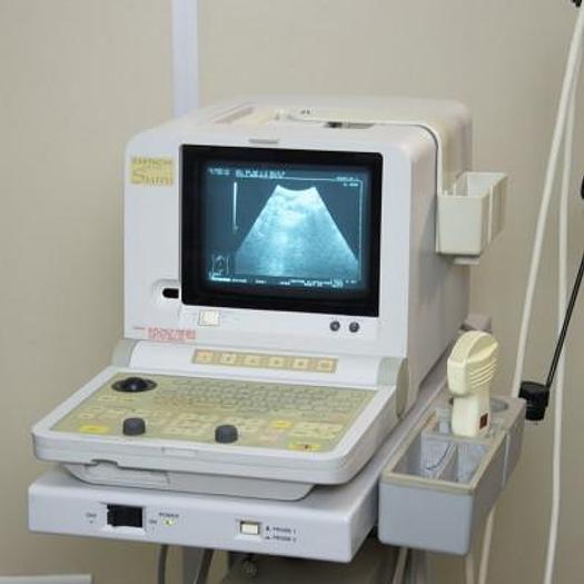 Used HITACHI EUB 405 SUMI PORTABLE ULTRASOUND WITH 2 PROBES