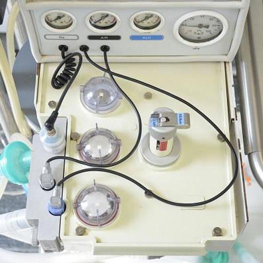 Used TAEMA AIR LIQUIDE ANESTHESIA RESPIRATOR model CLARYS with Sevoflurane tank