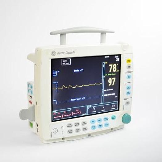 Used MULTIPARAMETRIC ANESTHESIA MONITOR GE DATEX OHMEDA S5 ECG, PNI, SPO2, 2XPI
