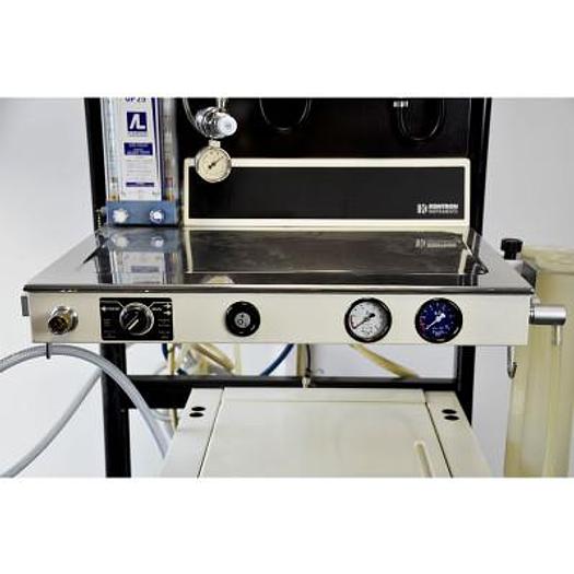 Used KONTRON ANESTHESIA TROLLEY (SWITZERLAND) WITH RAMP, MIXER AND STORAGE SYSTEM