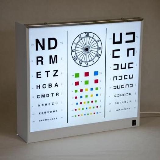 OPTOTYPE WITH SERIGRAPHY FOR ADULTS (WECKER) WITH METHACRYLATE SCREEN