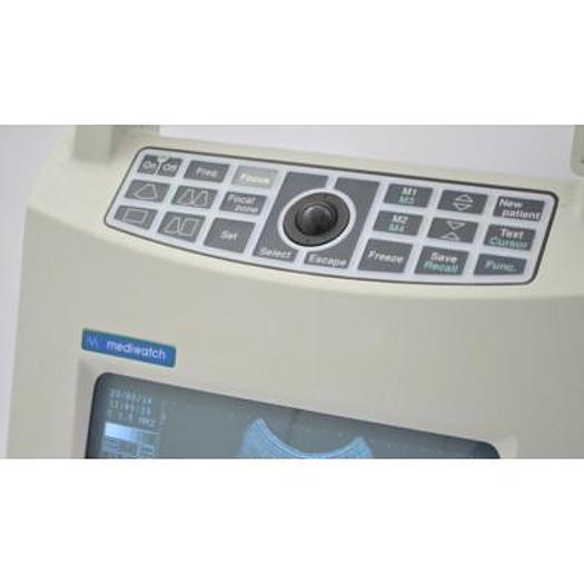 Used MEDIWATCH PORTABLE ULTRASOUND SCANNER WITH CONVEX ABDOMINAL PROBE 3.5-5 MHZ
