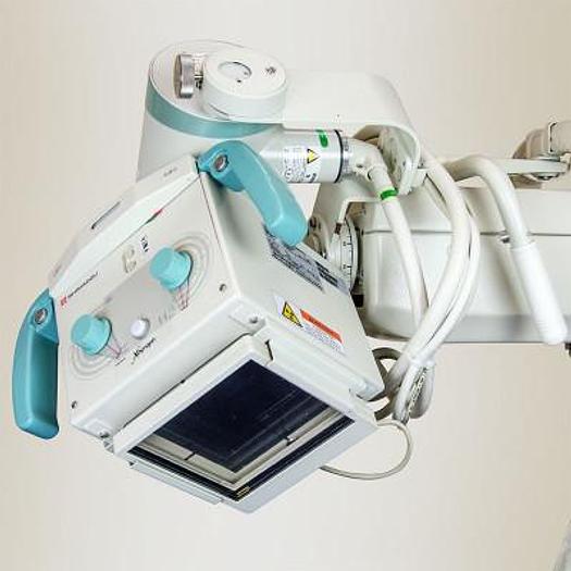 Used DIGITAL BONE-LUNG X-RAY ROOM WITH SHIMADZU MOBILE X-RAY UNIT AND RADIOLUCENT PATIENT CART