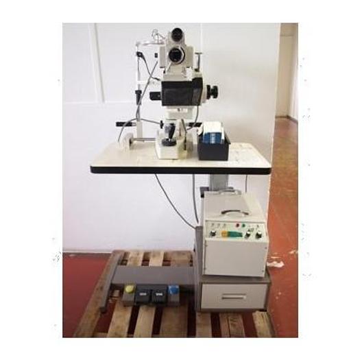 Used KOWA RC-XV ANGIOGRAPH ON ELECTRIC HEIGHT-ADJUSTABLE TABLE