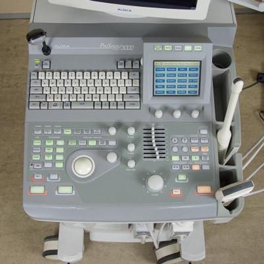 Used ALOKA SSD 5000 COLOR DOPPLER ULTRASOUND WITH CONVEX PROBE AND ENDOVAGINAL PROBE