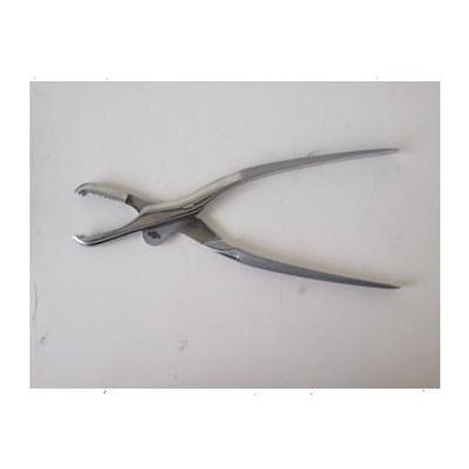 Used 24CM STAINLESS STEEL VERBRUGE FORCEPS FRANCE