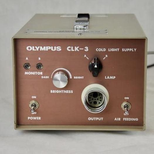 Used OLYMPUS HALOGEN CLK-3E COLD LIGHT SOURCE FOR OLYMPUS GASTRO/COLOSCOPE
