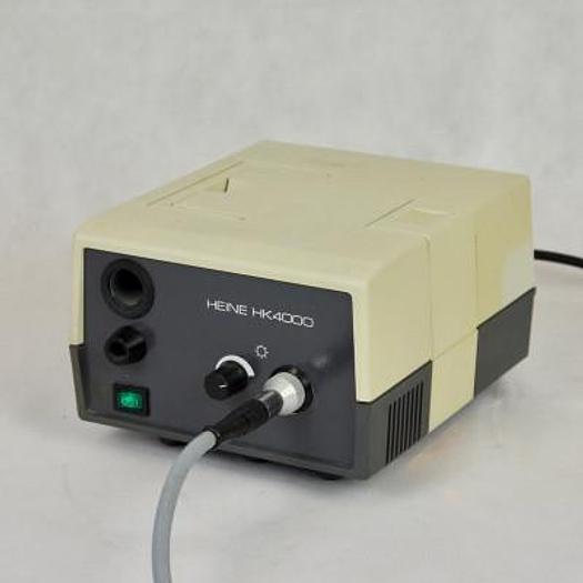 Used FLEXIBLE FIBER OPTIC EXAMINATION LAMP AND HEINE HK 4000 PROJECTOR