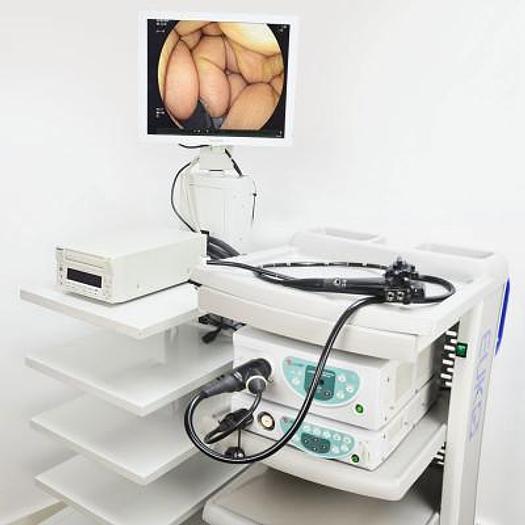 Used FUJINON GASTRO COLUMN WITH FUJI 4400 LIGHT SOURCE, GASTROSCOPE, COLONOSCOPE