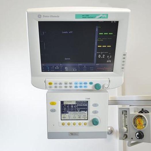 Used DATEX OHMEDA AESTIVA 5 ANESTHESIA VENTILATOR WITH ANESTHESIA MONITOR