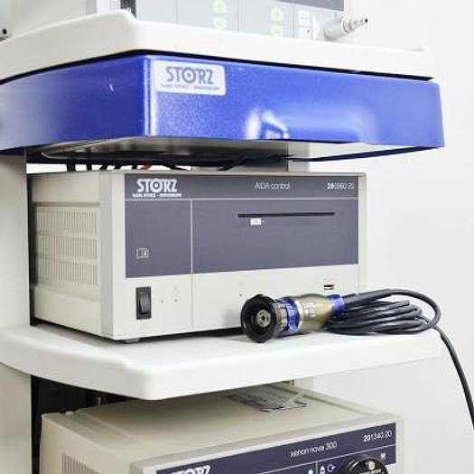 Used KARL STORZ LAPAROSCOPIC SURGERY COLUMN WITH 2 STORZ FLAT-SCREEN MONITORS