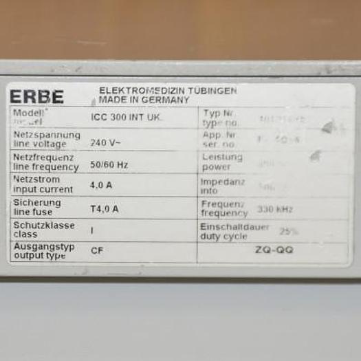 Used ERBE ICC 300 ELECTRIC SCALPEL
