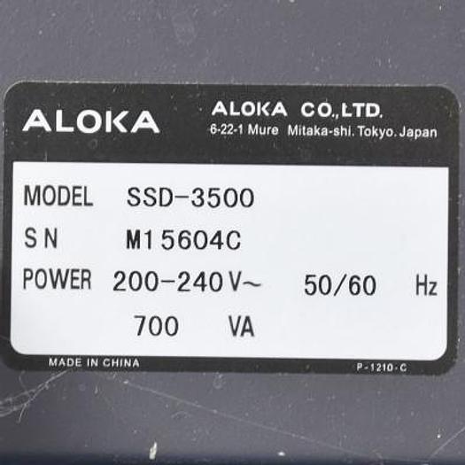 Used PROSOUND ULTRASOUND SCANNER ALOKA SSD-3500SX, FLAT SCREEN, 1 PROBE