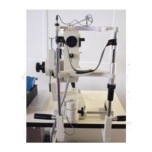 Used KOWA RC-XV ANGIOGRAPH ON ELECTRIC HEIGHT-ADJUSTABLE TABLE