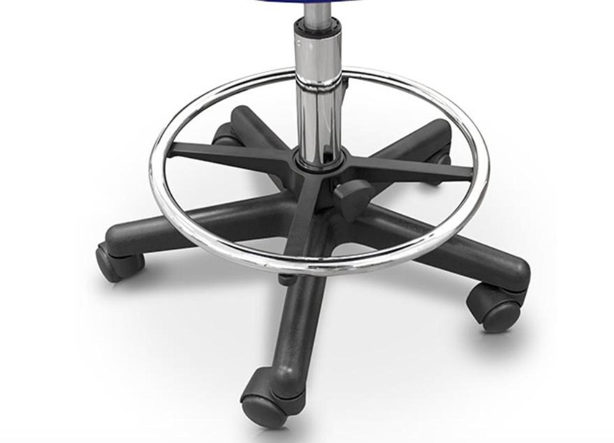 TABOURET NOIR à hauteur variable et pose pied