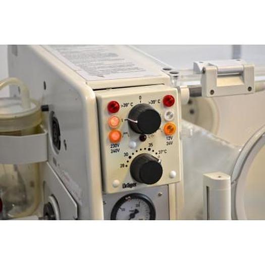 Used DRAGER BABYLOG 2000 NEONATAL REA STATION WITH INCUBATOR 5400 TRANSPORT INCUBATOR