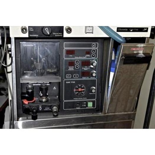 Used OHMEDA CAR 7710 VETERINARY ANESTHESIA VENTILATOR
