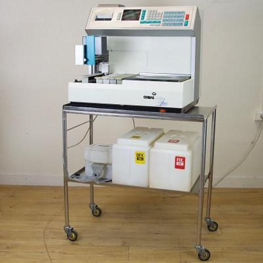 Used COBAS MIRA PLUS ROCK BIOCHEMISTRY SYSTEM ON CART