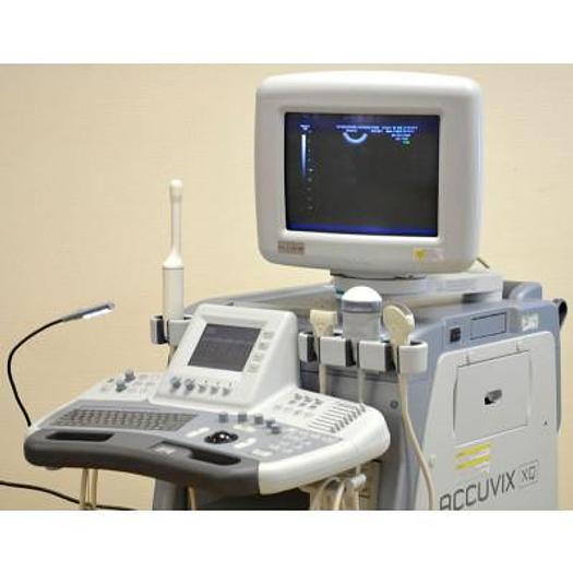 Used ACCUVIX XQ 3D/4D ULTRASOUND SCANNER WITH 4 PROBES