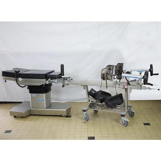 Used ALM 6090 ELECTRIC OPERATING TABLE WITH REMOTE CONTROL, CHARGER AND ORTHOPEDIC EXTENSION
