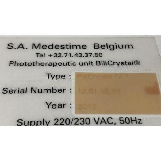 Used MEDISTINE BILICRYSTAL PHOTOTHERAPY SYSTEM