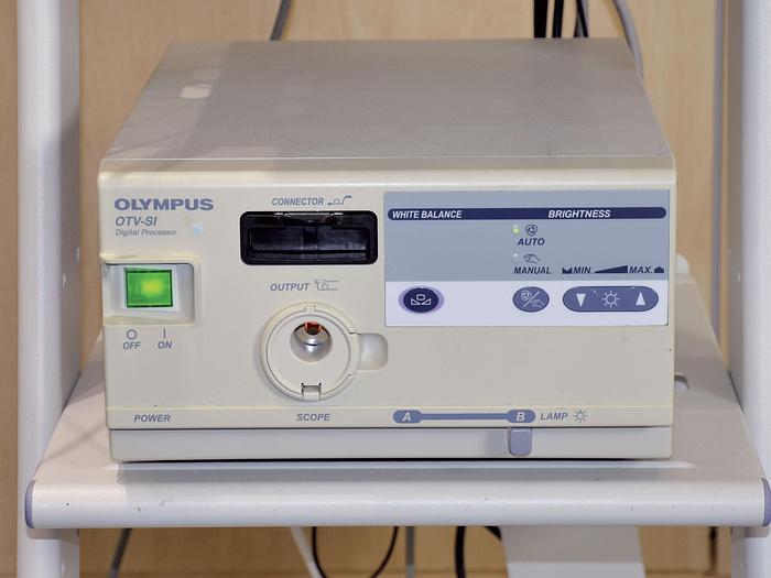 Used OLYMPUS CABINET COLUMN FOR EUROLOGY-GYNECO-ORL