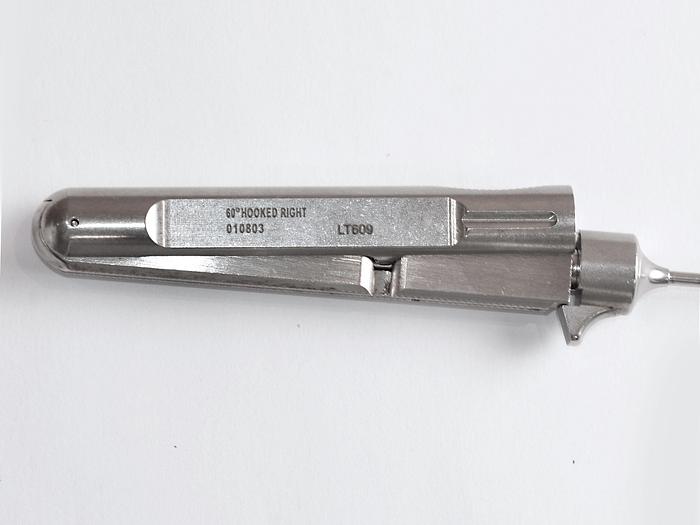 Used COMPLETE SET OF ARTHROSCOPY SCISSORS (ACUFLEX SMITH & NEPHEW), CIGAR HANDLE