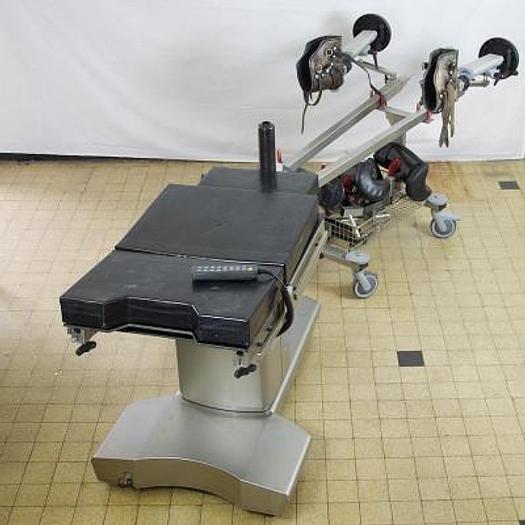 Used ALM 6090 ELECTRIC OPERATING TABLE WITH REMOTE CONTROL, CHARGER AND ORTHOPEDIC EXTENSION