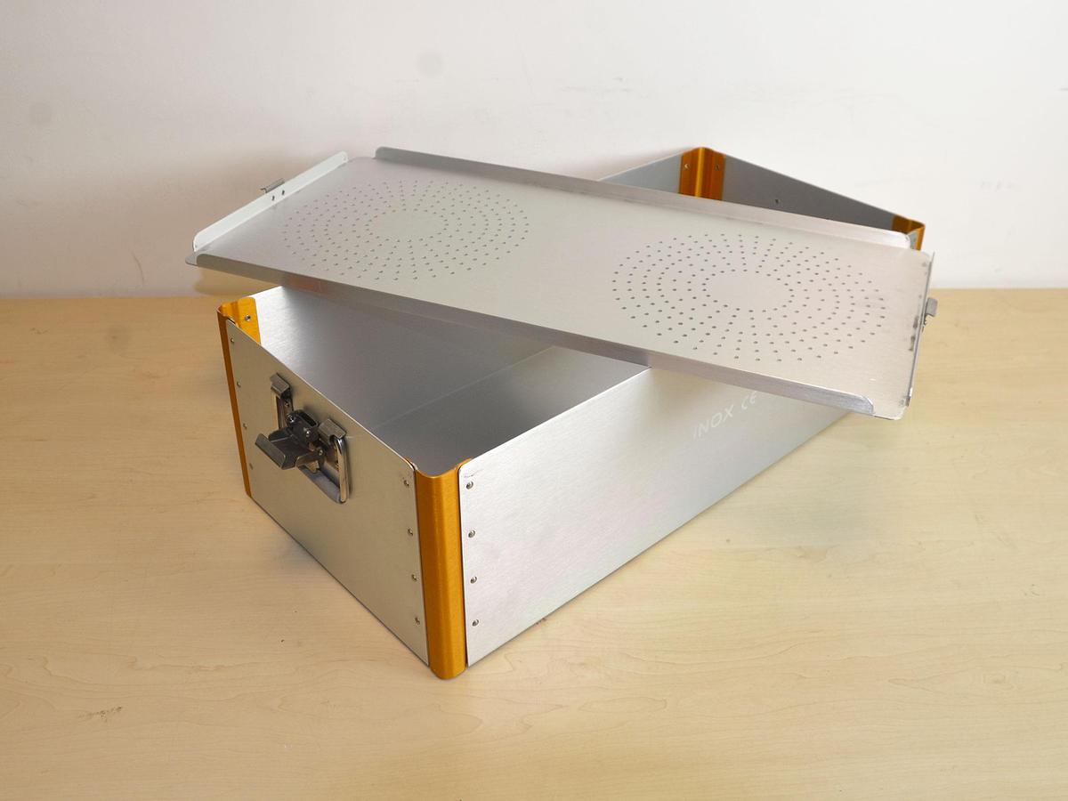STAINLESS STEEL MINICONTAINER STERILIZATION BOX 59 X 29 X 19 CM