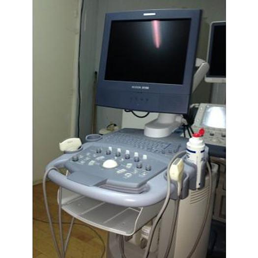 Used ULTRASOUND SIEMENS X150 FLAT SCREEN, COLOR DOPPLER WITH CONVEX ABDOMINAL PROBE 2-5 MHZ AND SUPERFICIAL LINE PROBE 5-10 M