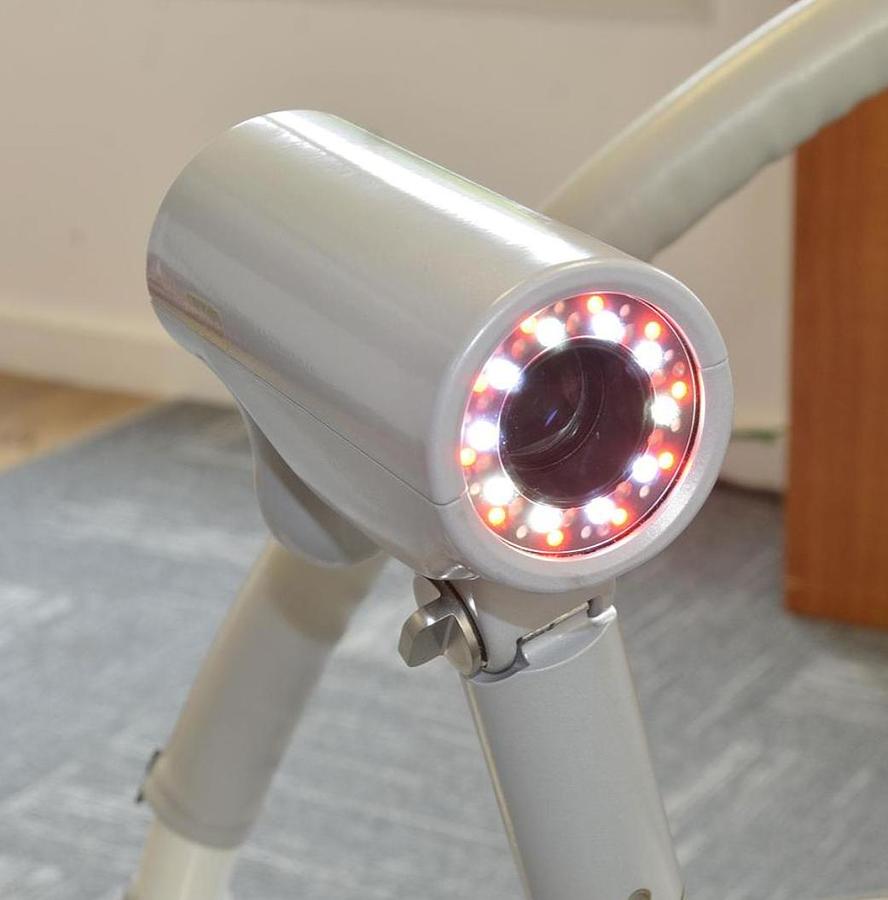 Rénové FAUTEUIL GYNÉCOLOGIQUE SCHMITZ MEDI-MATIC AVEC VIDEO COLPOSCOPE VIDAN INTEGRÉ ET ECRAN