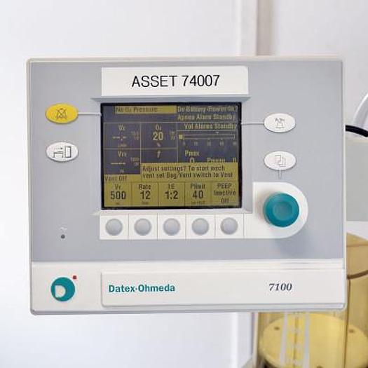 Used DATEX OHMEDA AESTIVA 5 anesthesia ventilator with 7100 ventilator