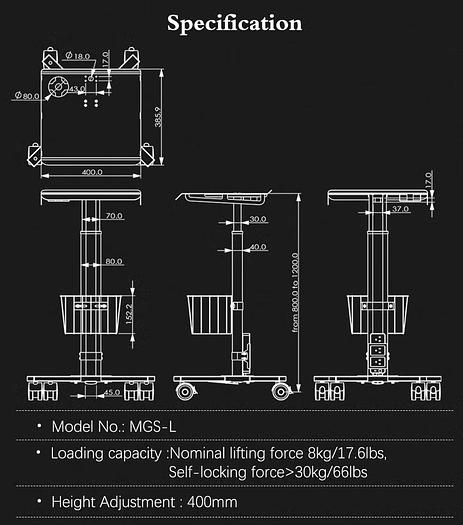 MOBILE MEDICAL WORKSTATION CART