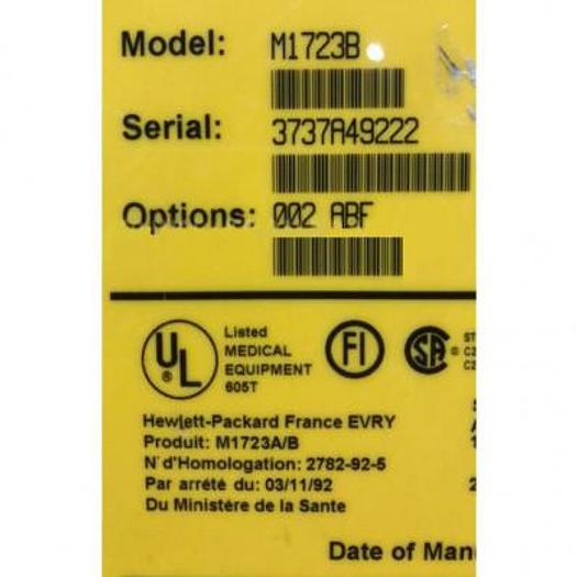 Used DEFIBRILLATOR HP CODEMASTER M1723B