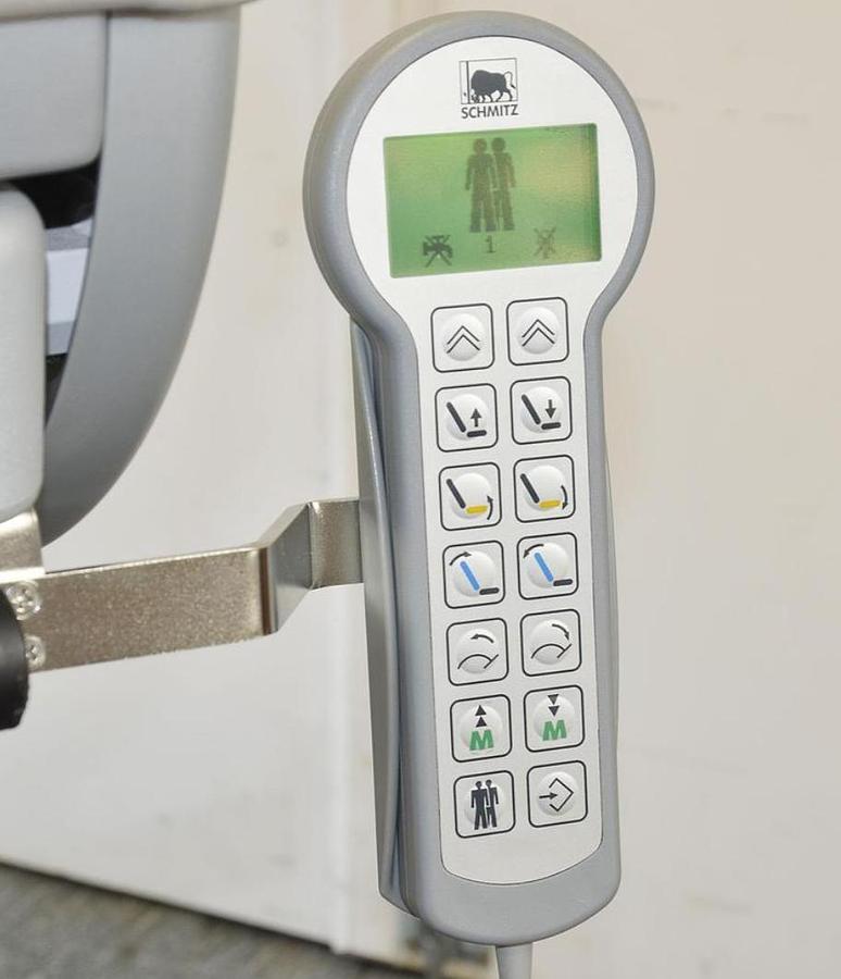 Rénové FAUTEUIL GYNÉCOLOGIQUE SCHMITZ MEDI-MATIC AVEC VIDEO COLPOSCOPE VIDAN INTEGRÉ ET ECRAN