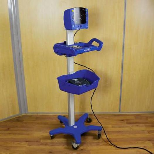 Used MULTIPARAMETER MONITOR GENERAL ELECTRIC DINAMAP CARESCAPE V100 ON STAND